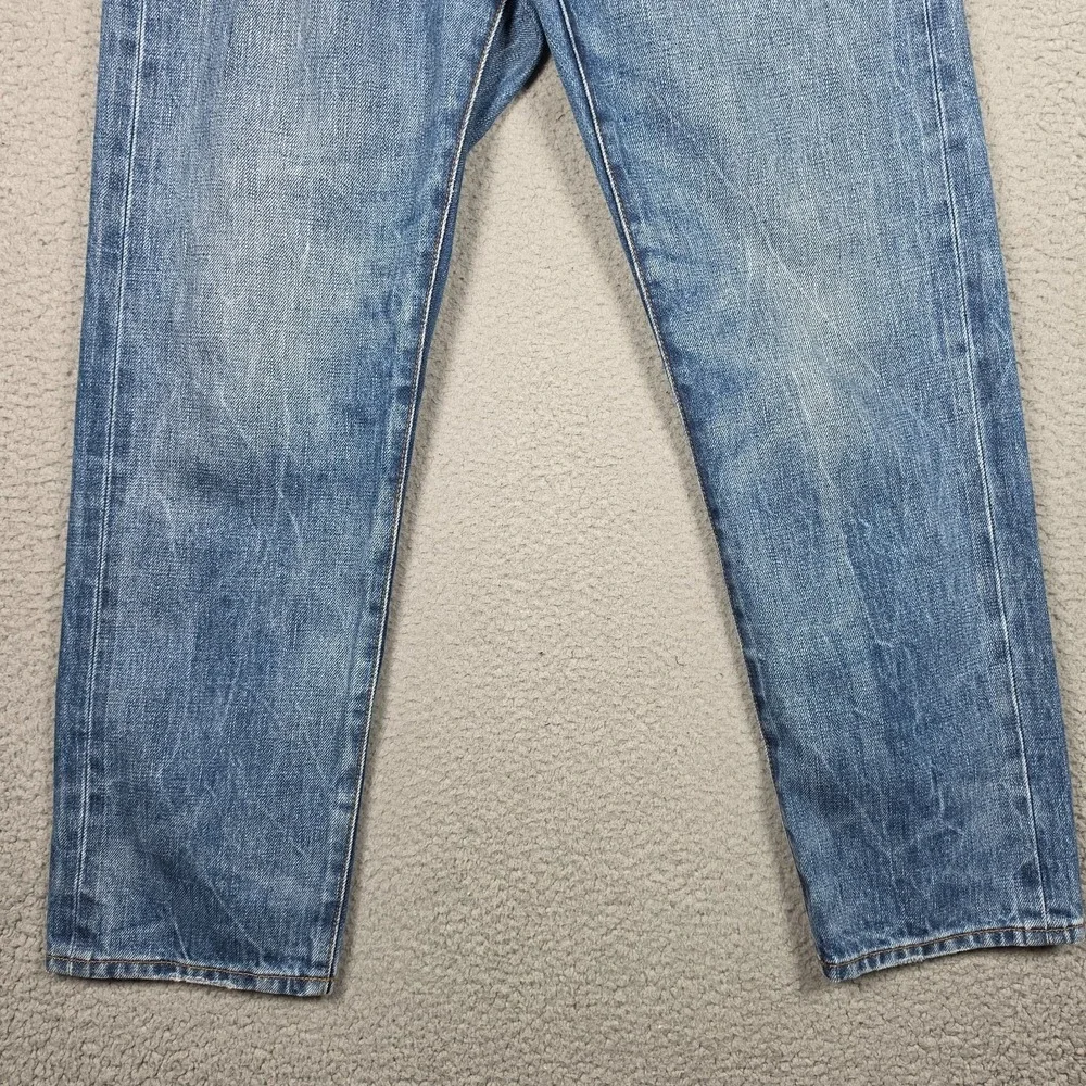 Tory Burch Jeans Womens Size 26 Medium Wash Straight Selvedge Button Fly Mom Fit
